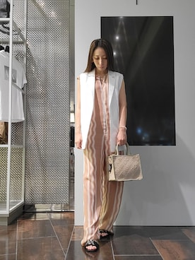 「ARMANI EXCHANGE（アルマーニエクスチェンジ）のアイテム（オールインワン・サロペット）」を使った、♡aYuMiiiiiiiiさん（レディース・158cm）の春コーディネート
