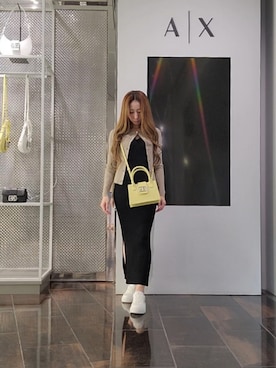 y様♡ARMANI EXCHANGE　上下コーデ　袖ロゴラインが激かわ♡　コーデ ARMANI EXCHANGEのアイテムを使った人気ファッションコーディネート - WEAR