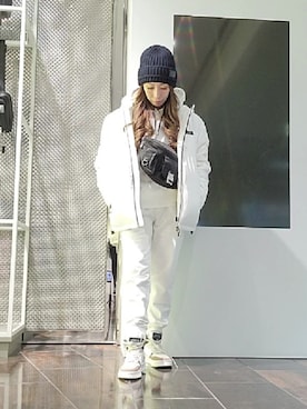 「ARMANI EXCHANGE（アルマーニエクスチェンジ）のアイテム（ダウンジャケット/コート）」を使った、♡aYuMiiiiiiiiさん（レディース・158cm）の冬コーディネート