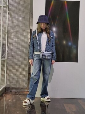 「アイテム（デニムジャケット）」を使った、♡aYuMiiiiiiiiさん（レディース・158cm）の秋コーディネート