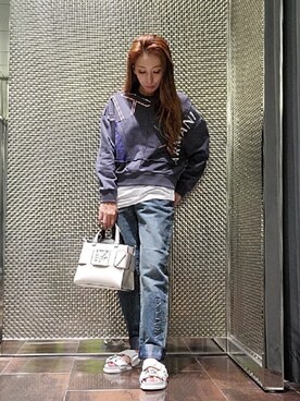 「スエット」｜「アイテム（サンダル）」を使った、♡aYuMiiiiiiiiさん（レディース・158cm）の秋コーディネート