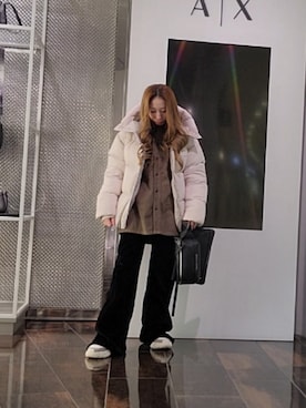 「ARMANI EXCHANGE（アルマーニエクスチェンジ）のアイテム」を使った、♡aYuMiiiiiiiiさん（レディース・158cm）の冬コーディネート