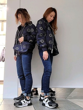 「AXSmiley」｜「アイテム（ブルゾン）」を使った、♡aYuMiiiiiiiiさん（レディース・158cm）の秋コーディネート