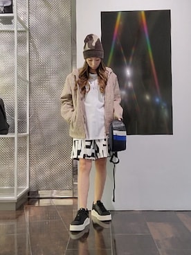 「AXchange」｜「アイテム（ニットキャップ/ビーニー）」を使った、♡aYuMiiiiiiiiさん（レディース・158cm）の秋コーディネート