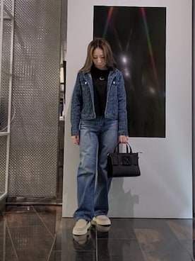 「ARMANI EXCHANGE（アルマーニエクスチェンジ）のアイテム（ジャケット/アウター）」を使った、♡aYuMiiiiiiiiさん（レディース・158cm）の春コーディネート