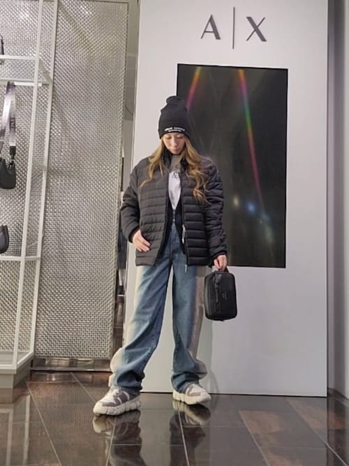 A|X アルマーニ エクスチェンジ】ジップアップニットカーディガン