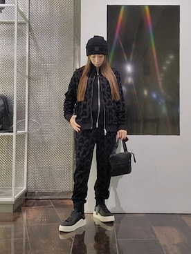 「armaniexchange」｜「アイテム（ニットキャップ/ビーニー）」を使った、♡aYuMiiiiiiiiさん（レディース・158cm）の冬コーディネート