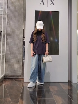 「ARMANI EXCHANGE（アルマーニエクスチェンジ）のアイテム」を使った、♡aYuMiiiiiiiiさん（レディース・158cm）の夏コーディネート