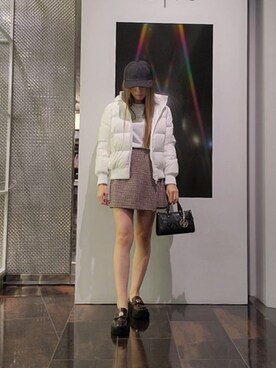 「ARMANI EXCHANGE（アルマーニエクスチェンジ）のアイテム（ダウンジャケット/コート）」を使った、♡aYuMiiiiiiiiさん（レディース・158cm）の秋コーディネート