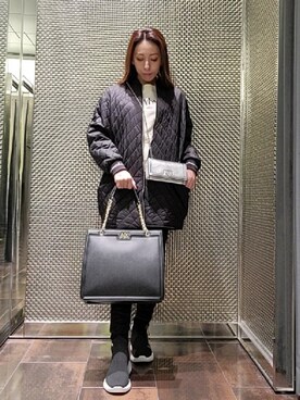 「ARMANI EXCHANGE（アルマーニエクスチェンジ）のアイテム（財布/小物、シルバー系）」を使った、♡aYuMiiiiiiiiさん（レディース・158cm）の冬コーディネート