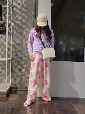 「armaniexchange」｜「アイテム（スラックス）」を使った、♡aYuMiiiiiiiiさん（レディース・158cm）の夏コーディネート