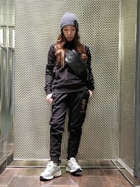 「スエット」｜「アイテム（帽子）」を使った、♡aYuMiiiiiiiiさん（レディース・158cm）の冬コーディネート