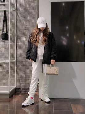 「ARMANI EXCHANGE（アルマーニエクスチェンジ）のアイテム（ナイロンジャケット）」を使った、♡aYuMiiiiiiiiさん（レディース・158cm）の夏コーディネート