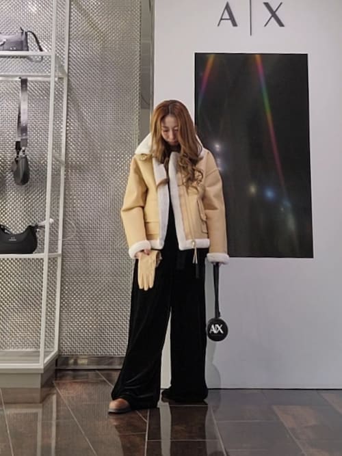 ARMANI EXCHANGE ムートンコート ボアコート 「A|X アルマーニ