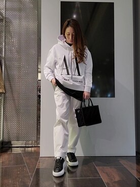 「スエット」｜「アイテム（チノパンツ）」を使った、♡aYuMiiiiiiiiさん（レディース・158cm）の春コーディネート