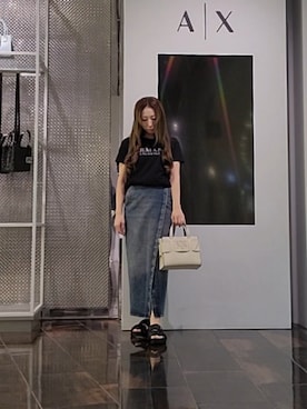 「ARMANI EXCHANGE（アルマーニエクスチェンジ）のアイテム」を使った、♡aYuMiiiiiiiiさん（レディース・158cm）の夏コーディネート