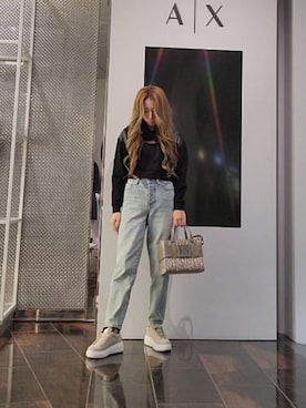「ARMANI EXCHANGE（アルマーニエクスチェンジ）のアイテム」を使った、♡aYuMiiiiiiiiさん（レディース・158cm）の秋コーディネート