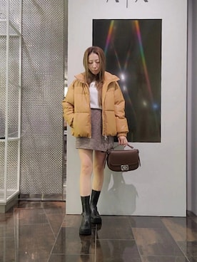 「ARMANI EXCHANGE（アルマーニエクスチェンジ）のアイテム（ブルゾン）」を使った、♡aYuMiiiiiiiiさん（レディース・158cm）の冬コーディネート