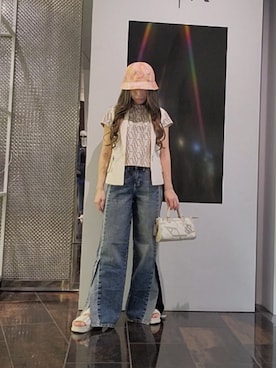 「春カラー」｜「アイテム（スウェット）」を使った、♡aYuMiiiiiiiiさん（レディース・158cm）の春コーディネート