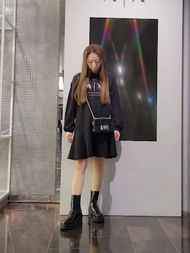 「armaniexchange」｜「アイテム（ワンピース/ドレス）」を使った、♡aYuMiiiiiiiiさん（レディース・158cm）の冬コーディネート