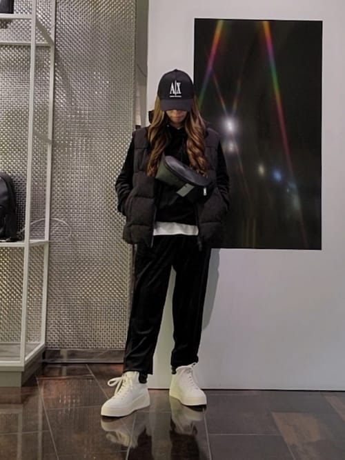 ちゃえちゃんドール 　アルマーニエクスチェンジ　ダウン　ロングベスト ちゃえちゃんドール アルマーニエクスチェンジ ダウン ロング