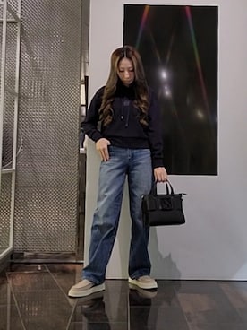 「ブルーコーデ」｜「アイテム（スウェット）」を使った、♡aYuMiiiiiiiiさん（レディース・158cm）の春コーディネート