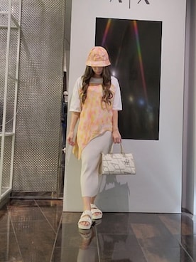 「armaniexchange」｜「アイテム（ワンピース/ドレス）」を使った、♡aYuMiiiiiiiiさん（レディース・158cm）の春コーディネート