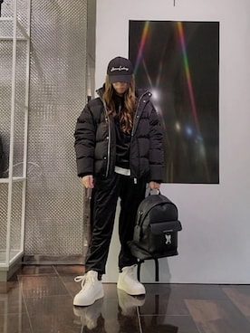 「ARMANI EXCHANGE（アルマーニエクスチェンジ）のアイテム（ダウンジャケット/コート）」を使った、♡aYuMiiiiiiiiさん（レディース・158cm）の秋コーディネート