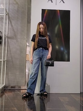「ARMANI EXCHANGE（アルマーニエクスチェンジ）のアイテム」を使った、♡aYuMiiiiiiiiさん（レディース・158cm）の夏コーディネート