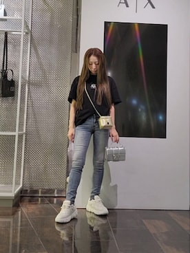 「ARMANI EXCHANGE（アルマーニエクスチェンジ）のアイテム」を使った、♡aYuMiiiiiiiiさん（レディース・158cm）の夏コーディネート