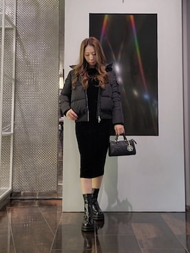 「ARMANI EXCHANGE（アルマーニエクスチェンジ）のアイテム（ダウンジャケット/コート）」を使った、♡aYuMiiiiiiiiさん（レディース・158cm）の冬コーディネート