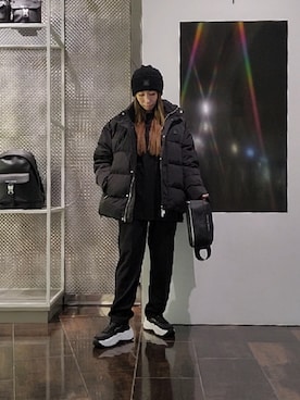 「ARMANI EXCHANGE（アルマーニエクスチェンジ）のアイテム（ダウンジャケット/コート）」を使った、♡aYuMiiiiiiiiさん（レディース・158cm）の秋コーディネート