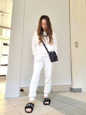 「スエット」｜「アイテム（サンダル）」を使った、♡aYuMiiiiiiiiさん（レディース・158cm）の夏コーディネート