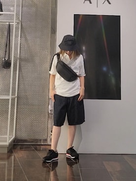 「ARMANI EXCHANGE（アルマーニエクスチェンジ）のアイテム」を使った、♡aYuMiiiiiiiiさん（レディース・158cm）の夏コーディネート