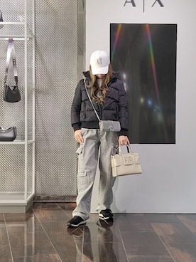 「アイテム（カーゴパンツ）」を使った、♡aYuMiiiiiiiiさん（レディース・158cm）の秋コーディネート