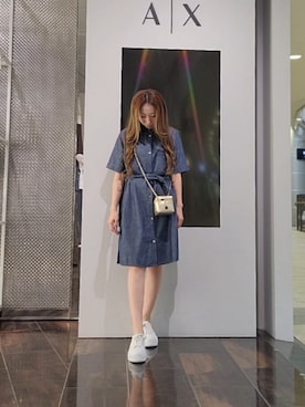 「アイテム（シャツワンピース）」を使った、♡aYuMiiiiiiiiさん（レディース・158cm）の夏コーディネート