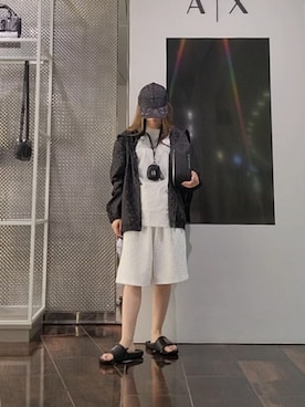 「きれいめカジュアル」｜「アイテム（ブルゾン）」を使った、♡aYuMiiiiiiiiさん（レディース・158cm）の夏コーディネート