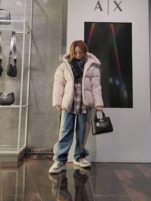 A|X アルマーニ エクスチェンジ】リサイクルナイロン カラーダウン