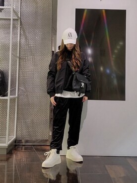 「ARMANI EXCHANGE（アルマーニエクスチェンジ）のアイテム（ブルゾン）」を使った、♡aYuMiiiiiiiiさん（レディース・158cm）の秋コーディネート