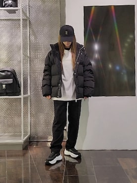 「ARMANI EXCHANGE（アルマーニエクスチェンジ）のアイテム（ダウンジャケット/コート）」を使った、♡aYuMiiiiiiiiさん（レディース・158cm）の秋コーディネート