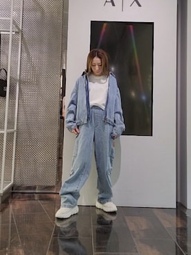 「アイテム（カーゴパンツ）」を使った、♡aYuMiiiiiiiiさん（レディース・158cm）の夏コーディネート