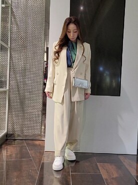 「ARMANI EXCHANGE（アルマーニエクスチェンジ）のアイテム（財布/小物、シルバー系）」を使った、♡aYuMiiiiiiiiさん（レディース・158cm）の春コーディネート