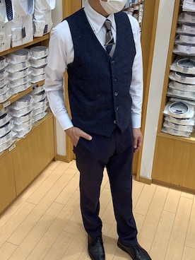 「アイテム（フォーマルスーツ/小物）」を使った、BRICK HOUSE by Tokyo Shirts 北戸田イオンモール店さん（メンズ・170cm）の秋コーディネート
