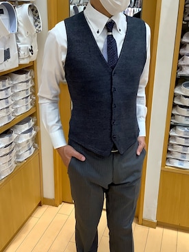 「アイテム（ネクタイ）」を使った、BRICK HOUSE by Tokyo Shirts 北戸田イオンモール店さん（メンズ・170cm）の秋コーディネート