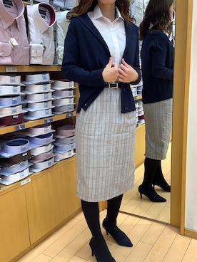 「小花柄」｜BRICK HOUSE by Tokyo Shirts 北戸田イオンモール店さん（レディース・166cm）の秋コーディネート