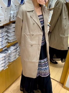 「TOKYO SHIRTS（トウキョウシャツ）のトレンチコート（トレンチコート）」を使った、BRICK HOUSE by Tokyo Shirts 北戸田イオンモール店さん（レディース・164cm）の秋コーディネート