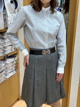 「アイテム（ビジネスシャツ）」を使った、BRICK HOUSE by Tokyo Shirts 北戸田イオンモール店さん（レディース・164cm）の秋コーディネート