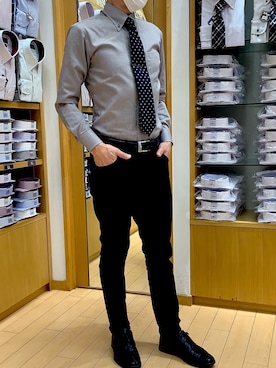 「茶色」｜BRICK HOUSE by Tokyo Shirts 北戸田イオンモール店さん（メンズ・170cm）の秋コーディネート