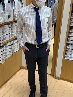 「アイテム（ネクタイ）」を使った、BRICK HOUSE by Tokyo Shirts 北戸田イオンモール店さん（メンズ・170cm）の秋コーディネート