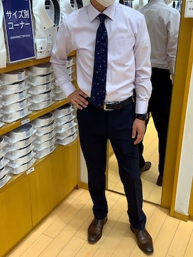 「メンズシャツ」｜BRICK HOUSE by Tokyo Shirts 北戸田イオンモール店さん（メンズ・170cm）の夏コーディネート